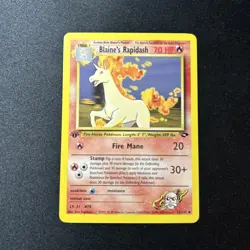 Pokemon Gym Challenge 1st Edition Blaine's Rapidash 33/132 Regular NM - Image 1