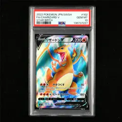 PSA 10 GEM MT 2022 Pokemon JPN Charizard V 102/100 SR - Image 1