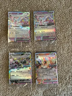 Pokemon TCG Stamped Promo Prismatic Evolutions Lot (4) Sealed Umbreon Flareon Ex - Image 1