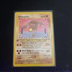 POKEMON WOTC NEO DESTINY 1ST ED. #42 HITMONLEE UNCOMMON - NM - Image 1