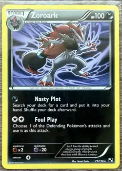 Zoroark 71/114 Black & White 2011 Pokemon TCG LP - Image 1