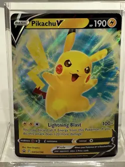 Pokemon Pikachu V (SWSH198/322) SWSH Black Star Promos LP HOLO Near Mint/Mint - Image 1