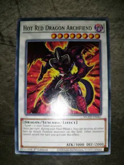 Yugioh Hot Red Dragon Archfiend Abyss MGED-EN068 Rare 1st NM - Image 1