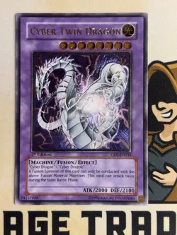 Cyber Twin Dragon CRV-EN035 Ultimate Rare 1st Edition YuGiOh! NM EURO - Image 3