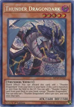 Thunder Dragondark - MP19-EN167 - Prismatic Secret Rare - 1st Edition NM Yugioh - Image 1