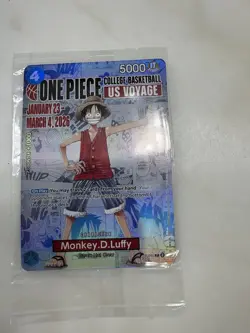 Bandai Namco One Piece CCG Monkey D. Luffy US Voyage Promo Foil Card P-055 - Image 1