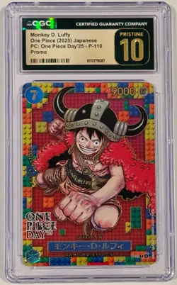 2025 One Piece Monkey D. Luffy #P-110 One Piece Day Promo CGC 10 Pristine - Image 1