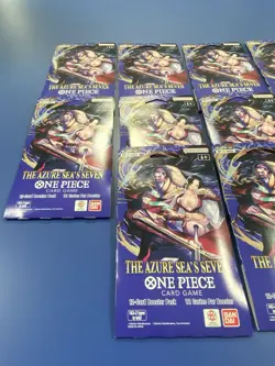 One Piece TCG The Azure Sea’s Seven OP-14 Sleeved Booster Pack Lot Of 10 Sealed - Image 2