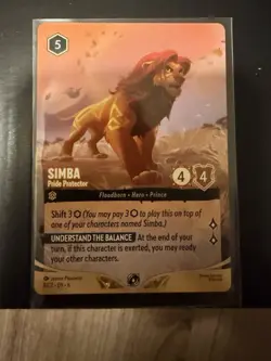 Disney Lorcana Simba Pride Protector Promo Card 8/C2 EN 6 Non Foil - Image 1