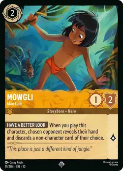 Mowgli Man Cub 19/204 Super Rare NON-FOIL Disney Lorcana - Whispers in the Well - Image 1