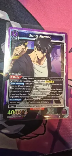 Sung Jinwoo Raid SR 4000+ BP UE17/BT/SLG-1-021 Union Arena EN - Image 1