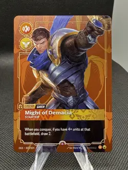 Riftbound GAREN Might of Demacia Plated Legend Card Prize Wall Promo - Image 1
