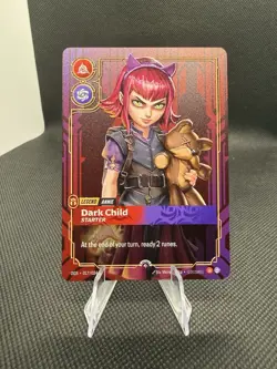 Riftbound Annie Dark Child Metal Card from Houston Prize Wall Exclusive 1 of 35 - Image 1