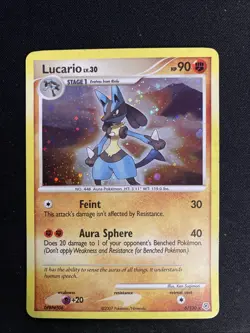 Pokemon TCG Lucario Diamond Pearl Holo Card 6/130 Rare - Image 1