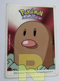 Diglett #50 ® Dunkin Boomer Card/Sticker 2000 ® Pokemon ® Good - Image 1