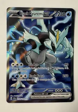 Black Kyurem EX 218/191 Sv08: Surging Sparks Holo Full Art Pokemon TCG Card NM - Image 1