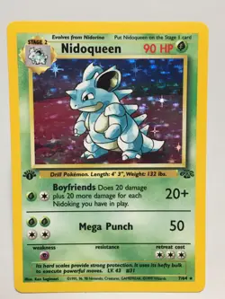 1st Edition Holo Nidoqueen Card - Ungraded NM - Jungle 7/64 - Wizards WOTC 1999 - Image 1