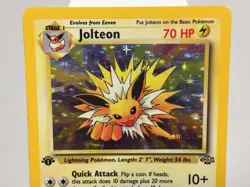 1st Edition Holo Jolteon Card - Ungraded NM - Jungle 4/64 - Wizards WOTC 1999 - Image 2
