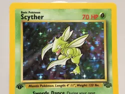 1st Edition Holo Scyther Card - Ungraded NM - Jungle 10/64 - Wizards WOTC 1999 - Image 2