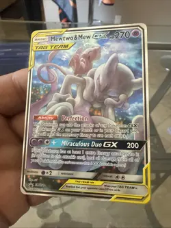 Pokemon TCG Mewtwo & Mew GX SM191 Holo Trading Card Promo Near Mint Near Mint - Image 1