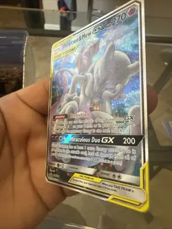 Pokemon TCG Mewtwo & Mew GX SM191 Holo Trading Card Promo Near Mint Near Mint - Image 2