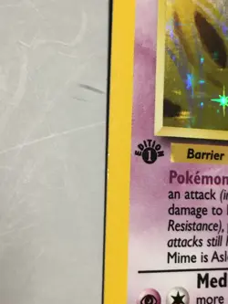 1st Edition Holo Mr. Mime Card - Ungraded NM - Jungle 6/64 - Wizards WOTC 1999 - Image 5