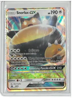 Pokemon Card - Snorlax GX Sun & Moon Promo SM05 Holo 2016 - Image 1