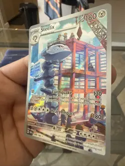 Pokemon TCG Steelix Paradox Rift Holo Card 208/182 - Image 4