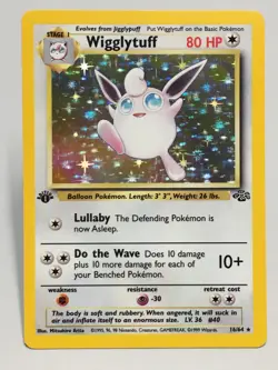1st Edition Holo Wigglytuff Card - Ungraded NM - Jungle 16/64 Wizards WOTC 1999 - Image 1