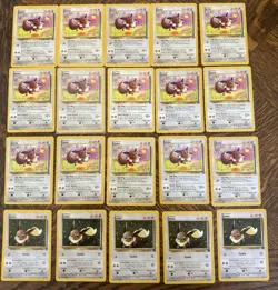 Pokemon WOTC EEVEE LOT OF 25 CARDS Jungle, Team Rocket, Common NM-LP Vintage - Image 1