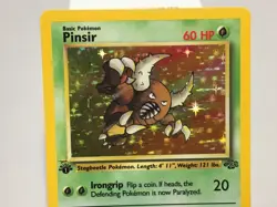 1st Edition Holo Pinsir Scartch Error Card - Ungraded NM Jungle 9/64 - WOTC 1999 - Image 2
