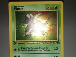 1st Edition Holo Pinsir Scartch Error Card - Ungraded NM Jungle 9/64 - WOTC 1999 - Image 3
