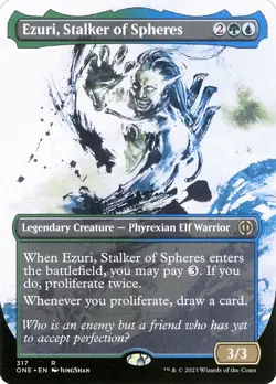MTG Ezuri, Stalker of Spheres Showcase Borderless ** All Will Be One ** English - Image 1