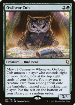 MTG Owlbear Cub ** Commander Legends: Battle for Baldur's Gate ** English - Image 1