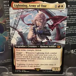 MTG Final Fantasy English Lightning, Army of One Extended Art 0498 Non-Foil - Image 1
