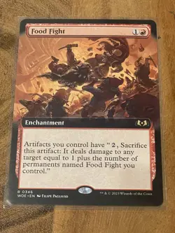 Food Fight Extended Art - WOE 0346 - NM, Mint - MTG Magic - Unplayed - Image 1