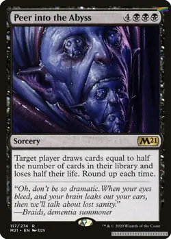 Peer into the Abyss - 117 - Core Set 2021 - NM - Foil - Image 1