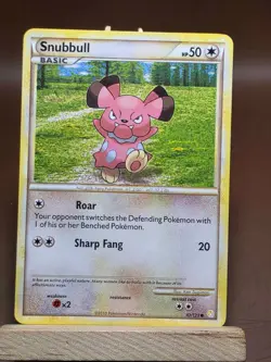 HP Pokemon HeartGold SoulSilver Card 82/123 Snubbull - Image 1