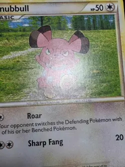 HP Pokemon HeartGold SoulSilver Card 82/123 Snubbull - Image 5