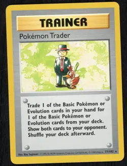 Pokemon Trader 077/102 Base Set (Shadowless) Card NM Trainer - Image 1