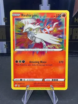 Pokemon TCG Reshiram 017/072 Amazing Rare Shining Fates Holo Foil - Image 1