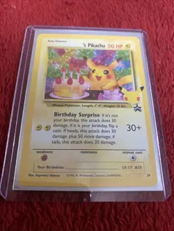 Pokemon TCG Birthday Pikachu Trading Card #24 Celebrations Classic Collection - Image 1
