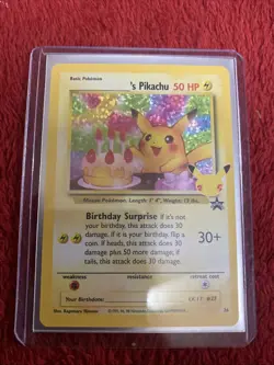 Pokemon TCG Birthday Pikachu Trading Card #24 Celebrations Classic Collection - Image 2