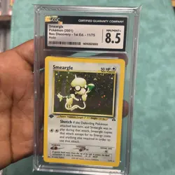 SWIRL! 2001 POKEMON 1ST EDITION NEO DISCOVERY #11/75 SMEARGLE CGC 8.5 NM/MINT+ - Image 2