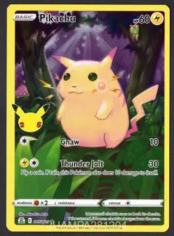 PIKACHU 005/025 CELEBRACIONES CROMO POKEMON CELEBRATIONS 2021 HOLO RARE - Image 1