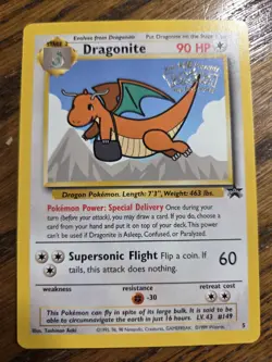 Pokemon Wotc Black Star Promo # 5 Movie Promo DRAGONITE **not played** - Image 1