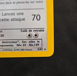 2001 Pokemon FRENCH 1st Ed. Rocket Dracolosse obscur Holo 5/82 Dark Dragonite - Image 5