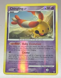 POKEMON TCG CHINGLING LV.7 98/147 REVERSE HOLO PACKET TO SLEEVE MINT - Image 1