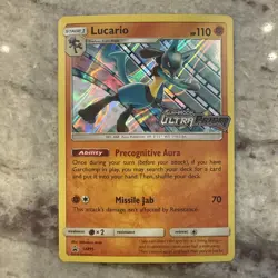 LUCARIO SM95 PRE RELEASE PROMO POKEMON TCG LP - Image 1