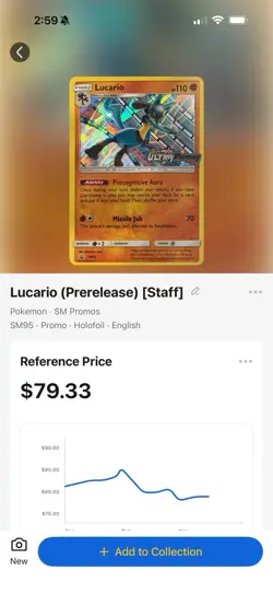 LUCARIO SM95 PRE RELEASE PROMO POKEMON TCG LP - Image 3